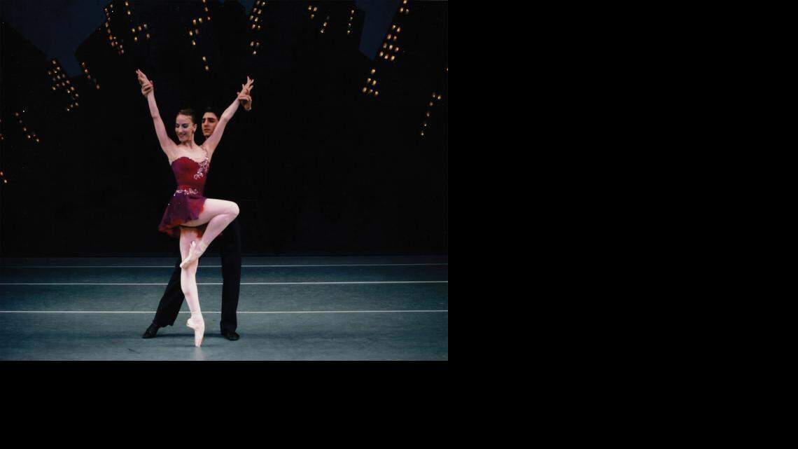 
Leslie Ann Larson and Christopher Ruud perform George Balanchine’s “Who Cares?” The piece is set to music by George Gershwin. Choreography by George Balanchine. © The Balanchine Trust.
