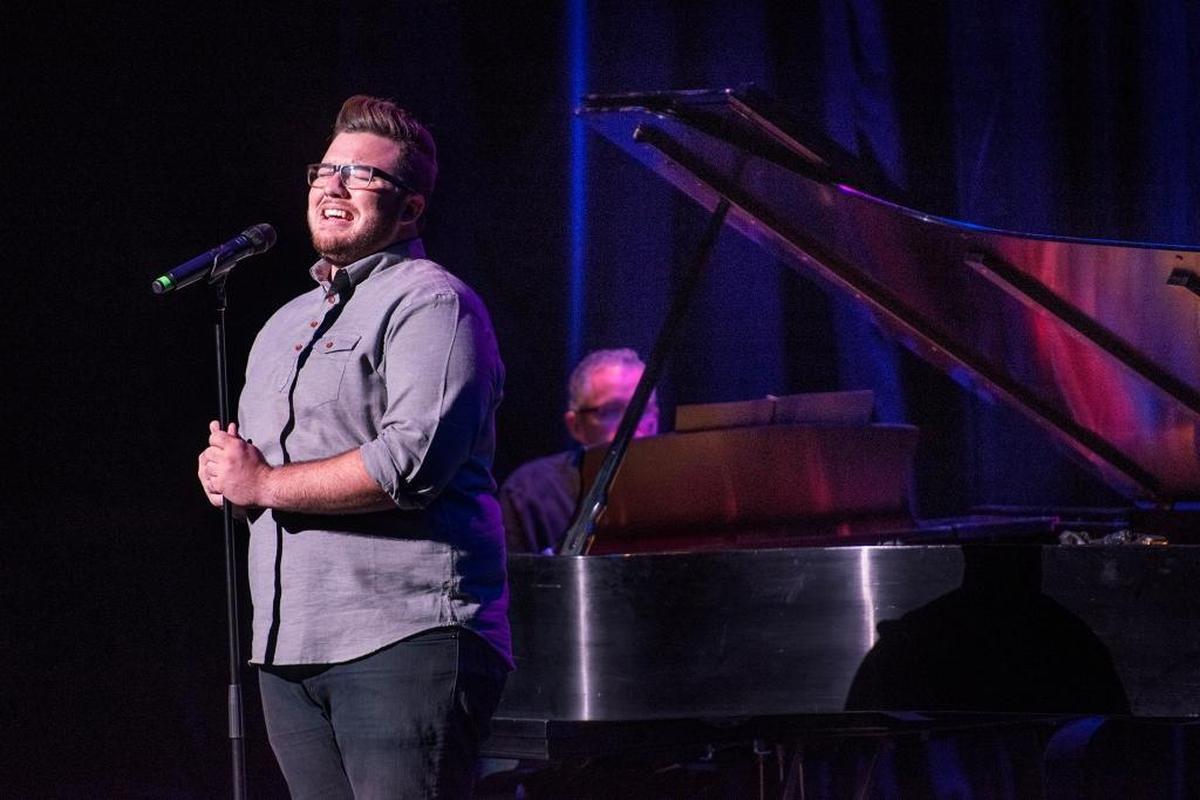 Grand prize winner Ryan Hammond sings the Sam Smith song “Lay Me Down” during Valley’s Got Talent at Gallo Center for the Arts in 2015.