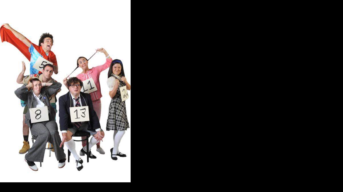 
Sierra Repertory Theatre presents “The 25th Annual Putnam County Spelling Bee” Friday-Nov. 23  with Peter Leibold, Matt Provencal, Elizabeth McMonagle, Maya Handa Naff, Eileen Peterson and Robert Anthony Jones.
