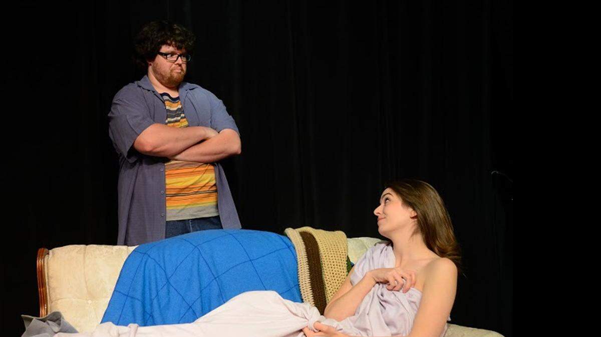 
Travis Blansit and Julia Bentley rehearse for Stage 3 Theatre Company’s “Seascape with Sharks and Dancer.” The play runs Friday, May 1, through May 31 in Sonora. 
