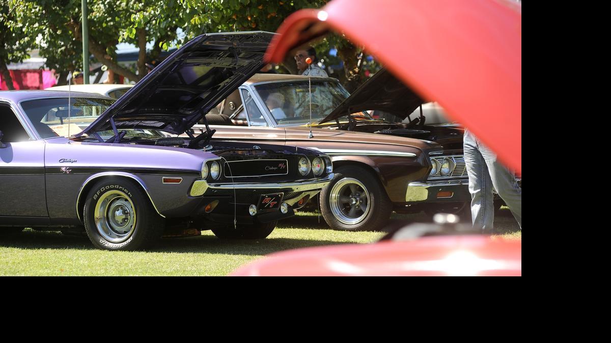 
Classic cars line the grounds of the Fruit Yard Restaurant at a past Back to Graffiti classic car show.
