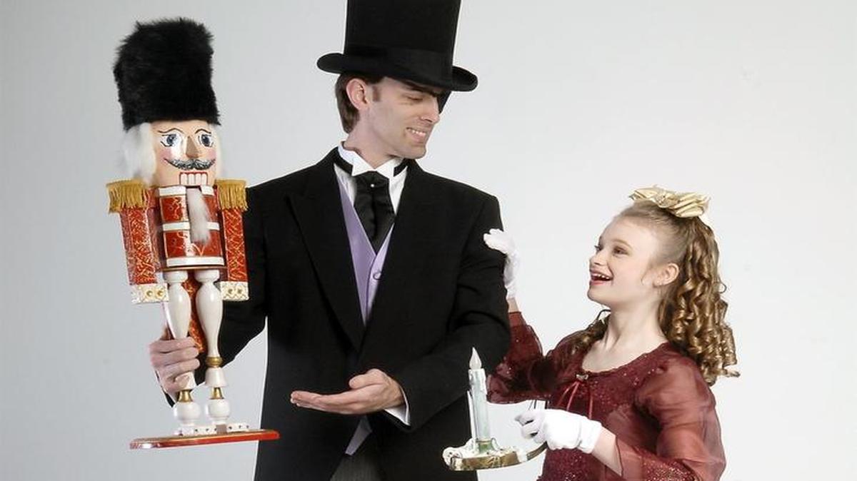 Phillip Riskin dances the part of Drosselmeyer and Piper Johnson is Clara in Central West Ballet’s “The Nutcracker.” Showings of this annual holiday tradition run Friday, Dec. 11-Sunday, Dec. 20, at Gallo Center for the Arts in Modesto.