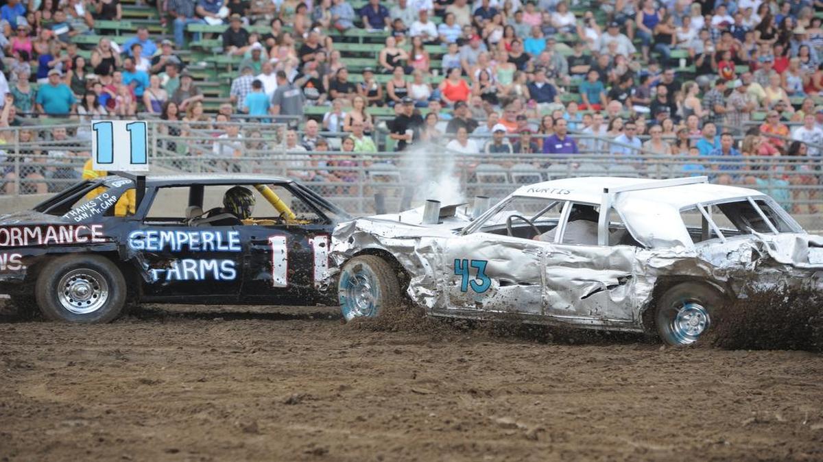
Two nights of demolition derby are scheduled in the FoodMaxx Arena at the Stanislaus County Fair in Turlock.
