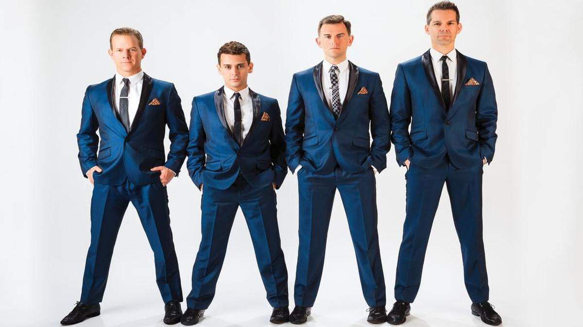 
The Midtown Men featuring the original cast members of Broadway's Jersey Boys performs at the Gallo Center for the Arts May 7, 2015. Pictured l-R: Christian Hoff, Michael Longoria, Daniel Reichard and J. Robert Spencer. 
