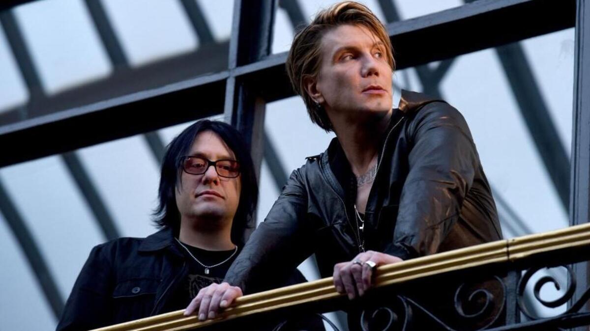 The Goo Goo Dolls perform at Ironstone Amphitheatre July 15, 2016. Pictured L-R vocalist and bassist Robby Takac and vocalist and guitarist John Rzeznik.