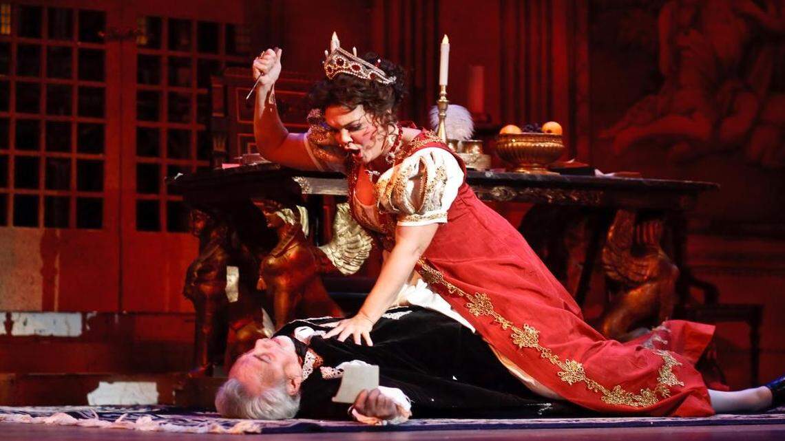 
Jill Gardner, soprano, will star in the Townsend Opera production of Tosca, May 1 and 3 at the Gallo Center for the Arts. Pictured in an archive shot of Gardner in a previous production of “Tosca” with Mercury Opera in New York. 
