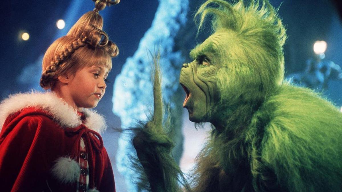 Cindy Lou Who, left, and the Grinch in a scene from “How The Grinch Stole Christmas,” which will play at the State Theatre.