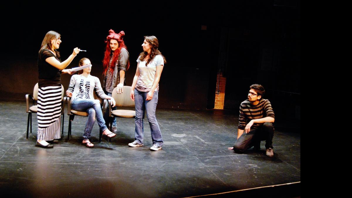 
“A Party of Catherines” by Mar De La Cruz is rehearsed for the MJC New Play Festival.
