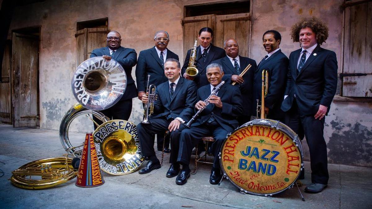 
Preservation Hall Jazz Band plays the Gallo Center for the Arts May 31, 2015. The group is led by Ben Jaffe (far right), the son of the co-founders.
