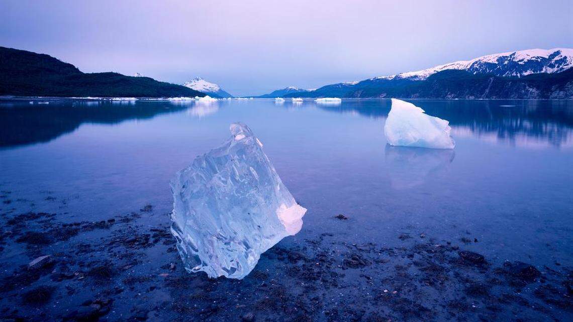 One of the images of Glacier Bay by guest artist QT Luong.