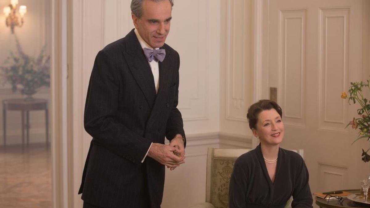 Daniel Day-Lewis, left, and Lesley Manville appear in a scene from "Phantom Thread," opening at the State Theatre in Modesto.