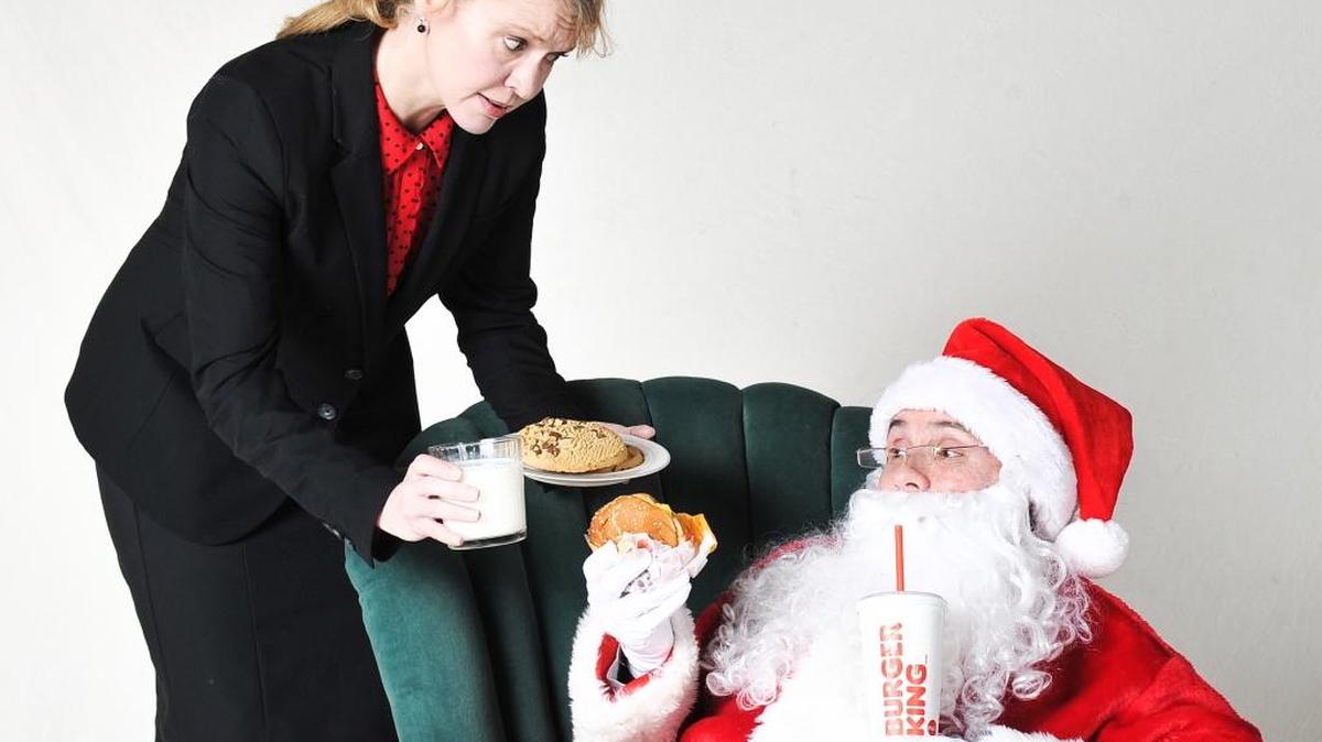 Amy Bodnar and Michael Vodde star in Sierra Rep’s “Another Night Before Christmas.”