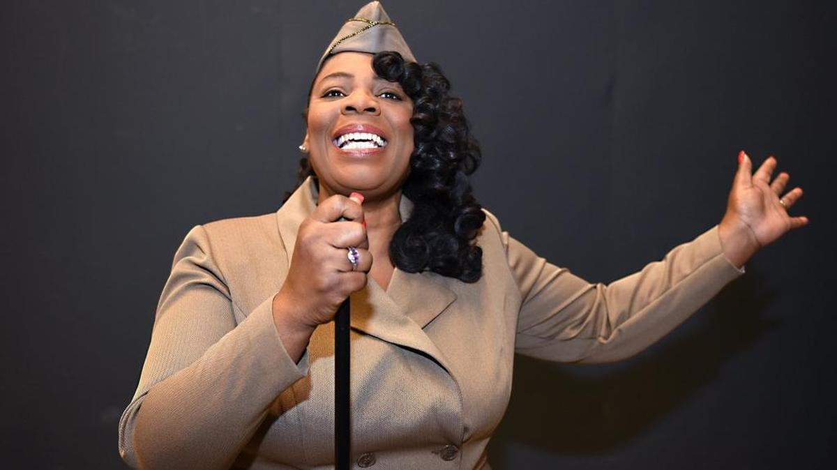 Cheryll Knox of the Sankofa Theatre Company rehearses for “Colored People’s Time,” this weekend at the Gallo.