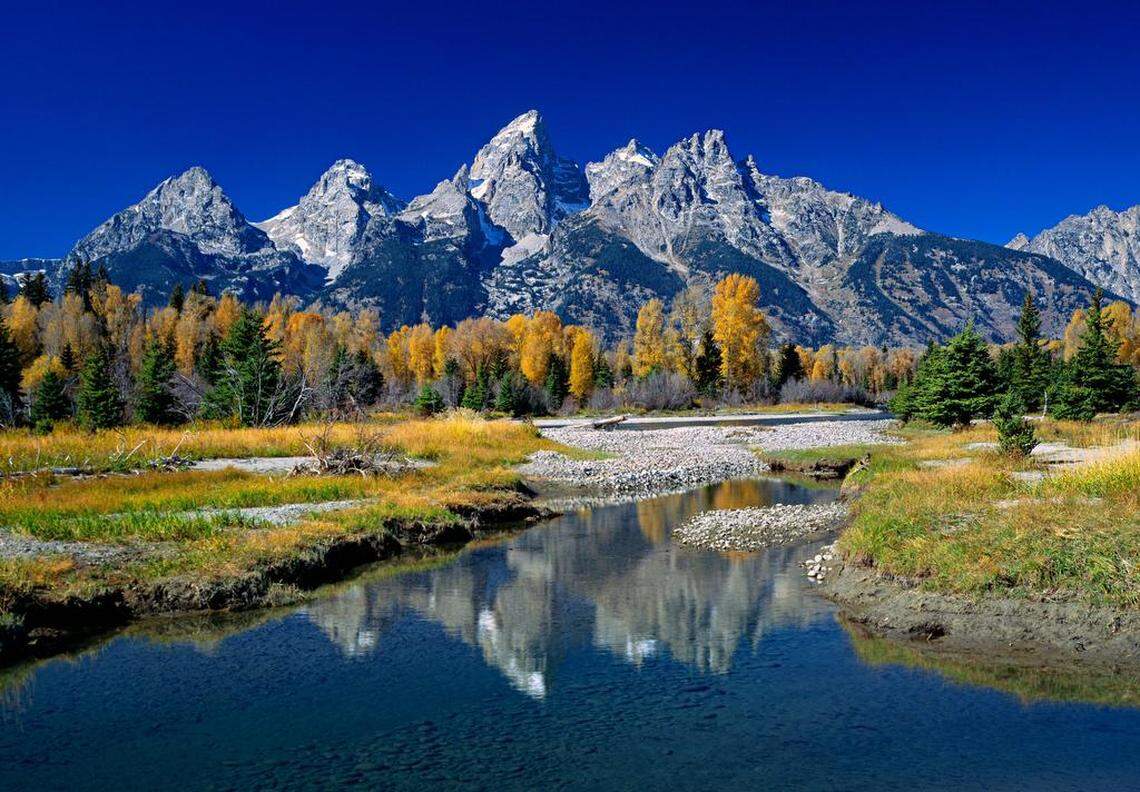 An image from the Grand Tetons by guest artist QT Luong.