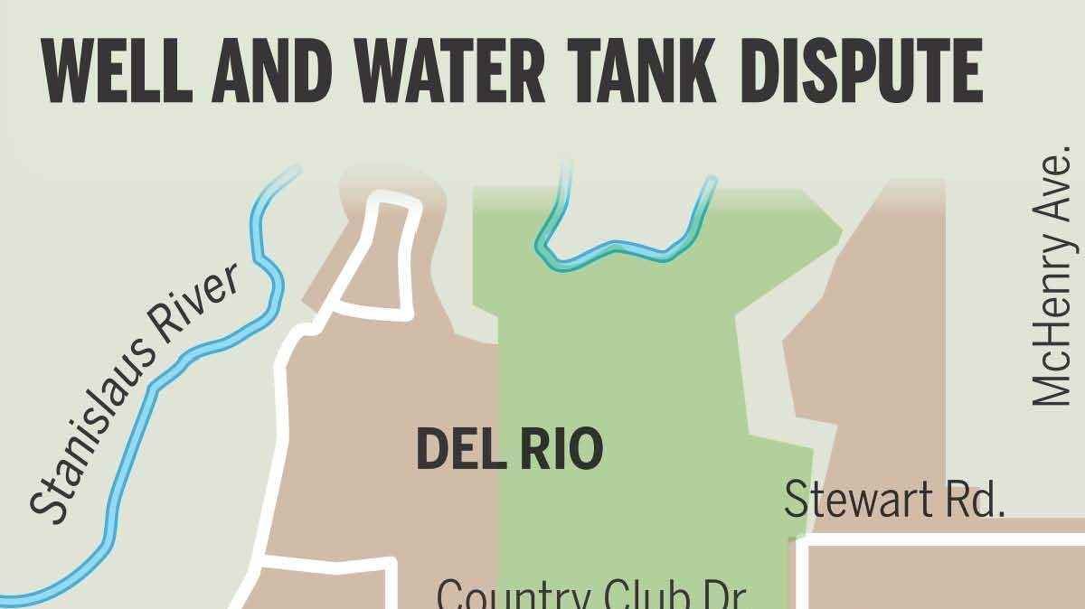 Map of area near Del Rio in Modesto
