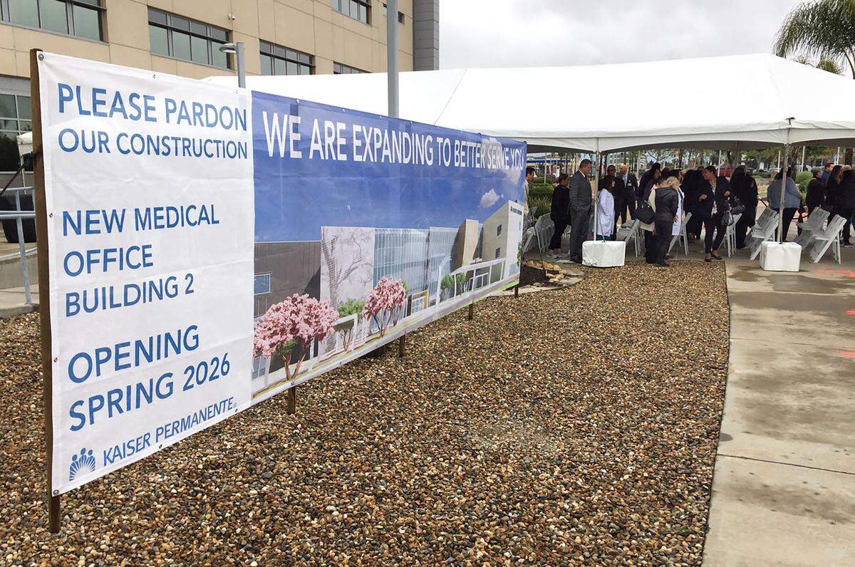 Kaiser Permanente held a groundbreaking ceremony for a new office building at north Modesto hospital Thursday in Modesto, Calif., Thursday, April 4, 2024.