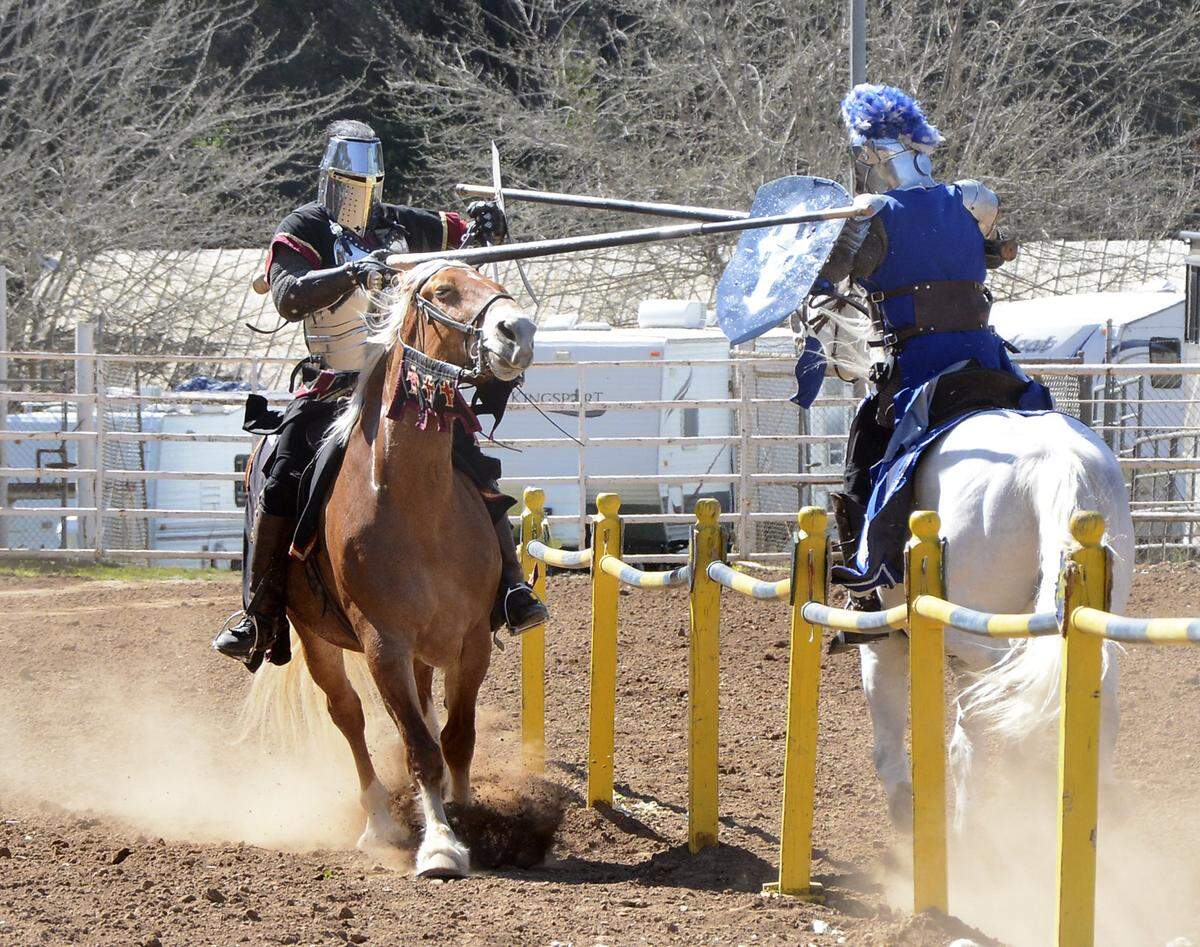 Jousting is pictured at a past year’s Calaveras Celtic Faire.