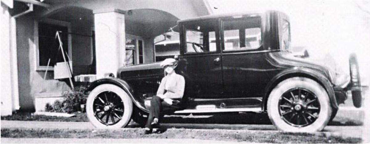 Ralph M. Brown at his family home on Magnolia Avenue, circa 1922.
