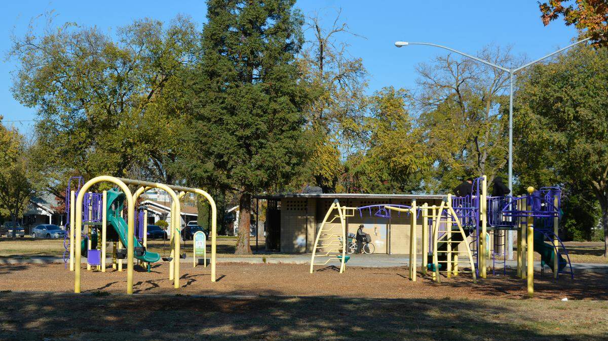 The city of Modesto has plans for extensive renovations to Cesar E. Chavez Park, pictured Nov. 29, 2023, that will include a new pool with aquatic center and skate park.