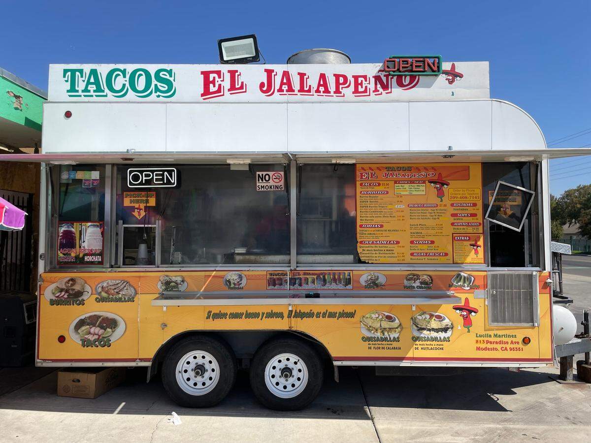 Tacos El Jalapeno food truck on Paradise Road in Modesto serves huitlacoche quesadillas, a regional delicacy rarely found outside of Mexico.