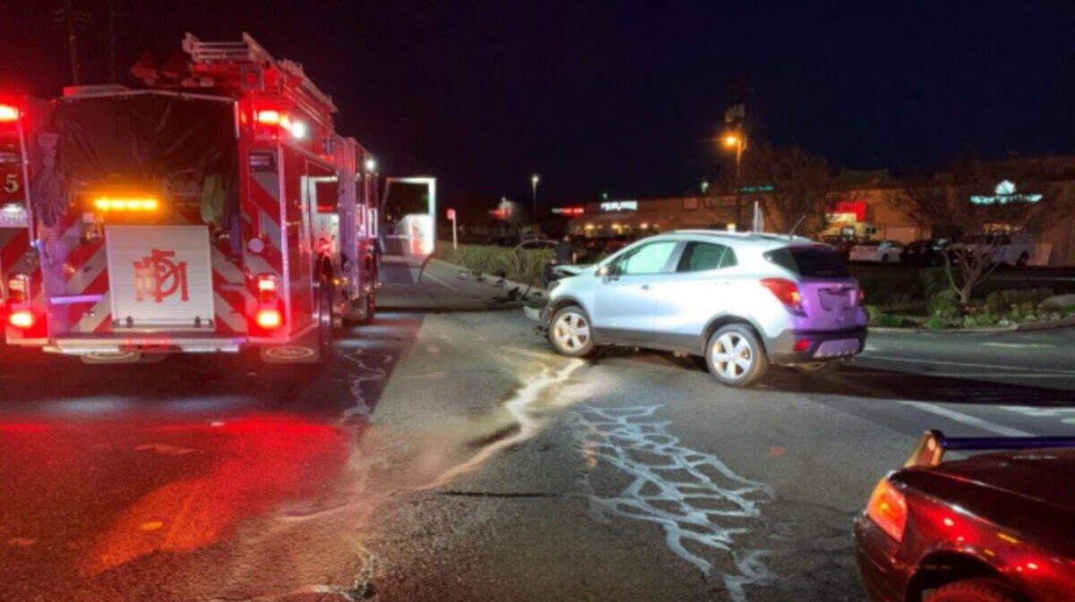 A motorcyclist died after a collision on Briggsmore Avenue near McHenry Village on Saturday evening, Feb. 27, 2021 in Modesto.