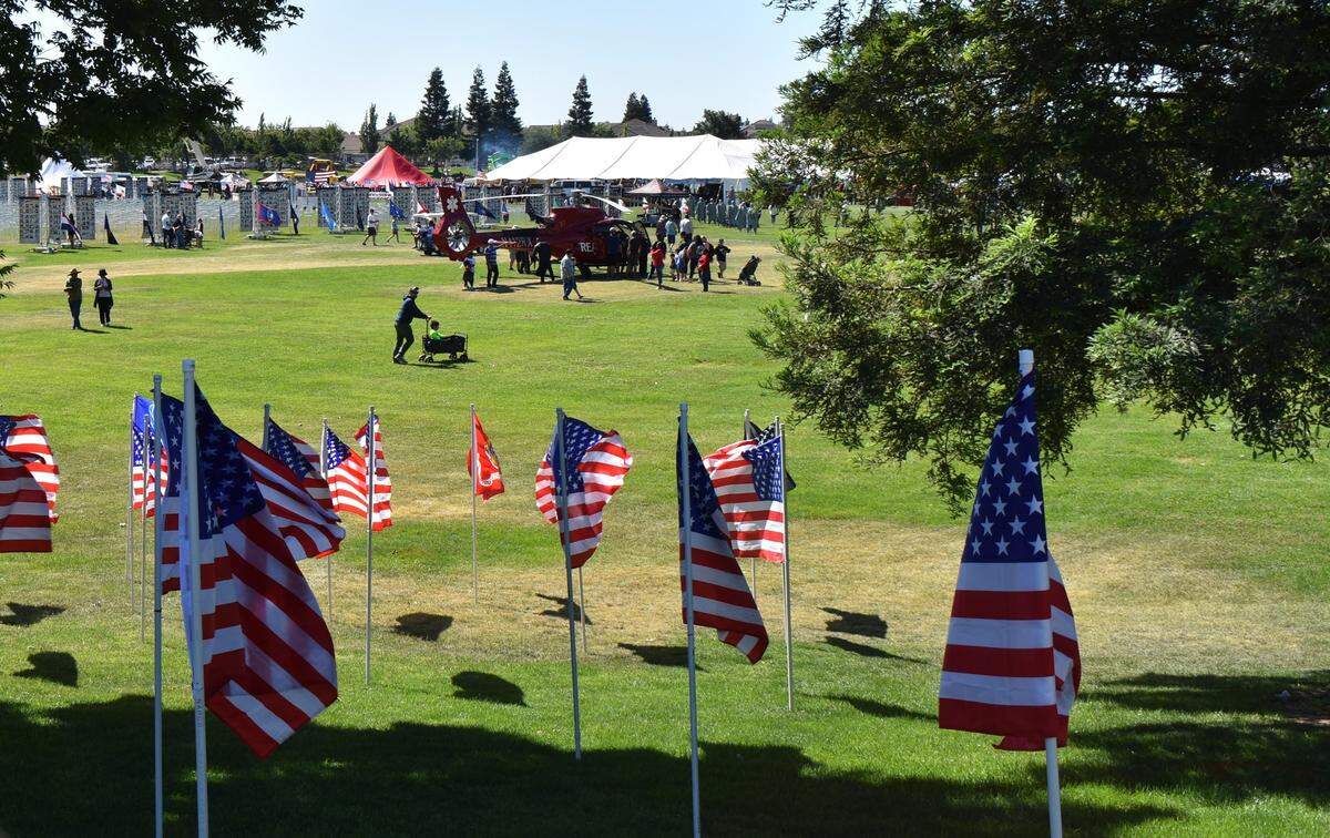 The three-day Not Forgotten Memorial Day Commemoration continues Monday, May 30, 2022, at Woodward Park in Manteca, Calif.