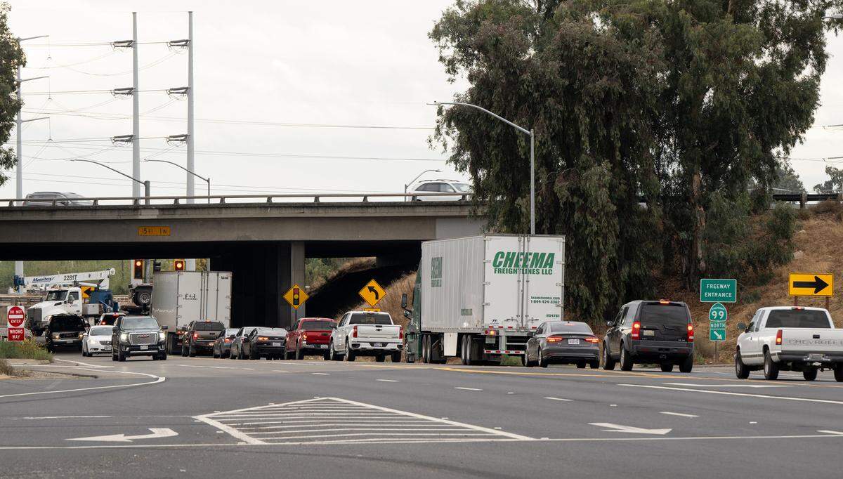 Mitchell Road at Highway 99 in Ceres, Monday, Nov. 25, 2024.