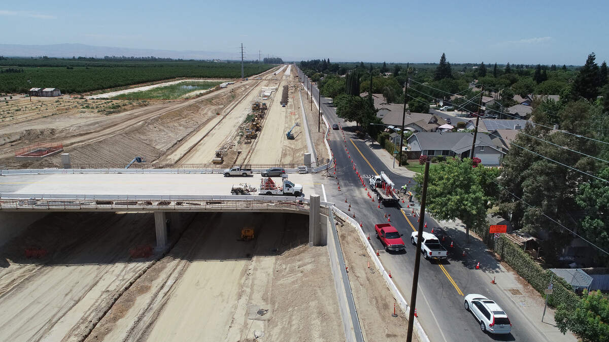 The Rosemore Avenue bridge over the Highway 132 bypass in Modesto CA is scheduled to open Thursday, July 22, 2021. Photograhed in Modesto, Calif., on Monday, July 19, 2021.