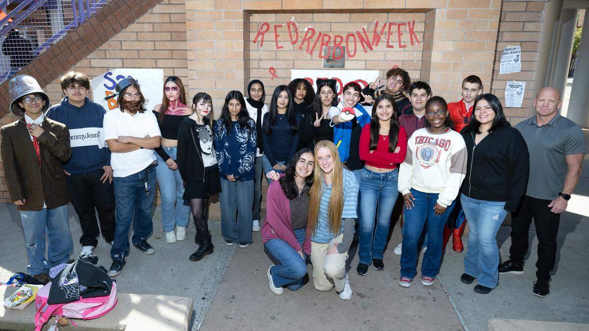 Johansen Advanced Placement government students, some dressed in Halloween costumes, are serving as Stanislaus County poll workers during this election. Photographed at Johansen High School in Modesto, Thursday, Oct. 31, 2024.