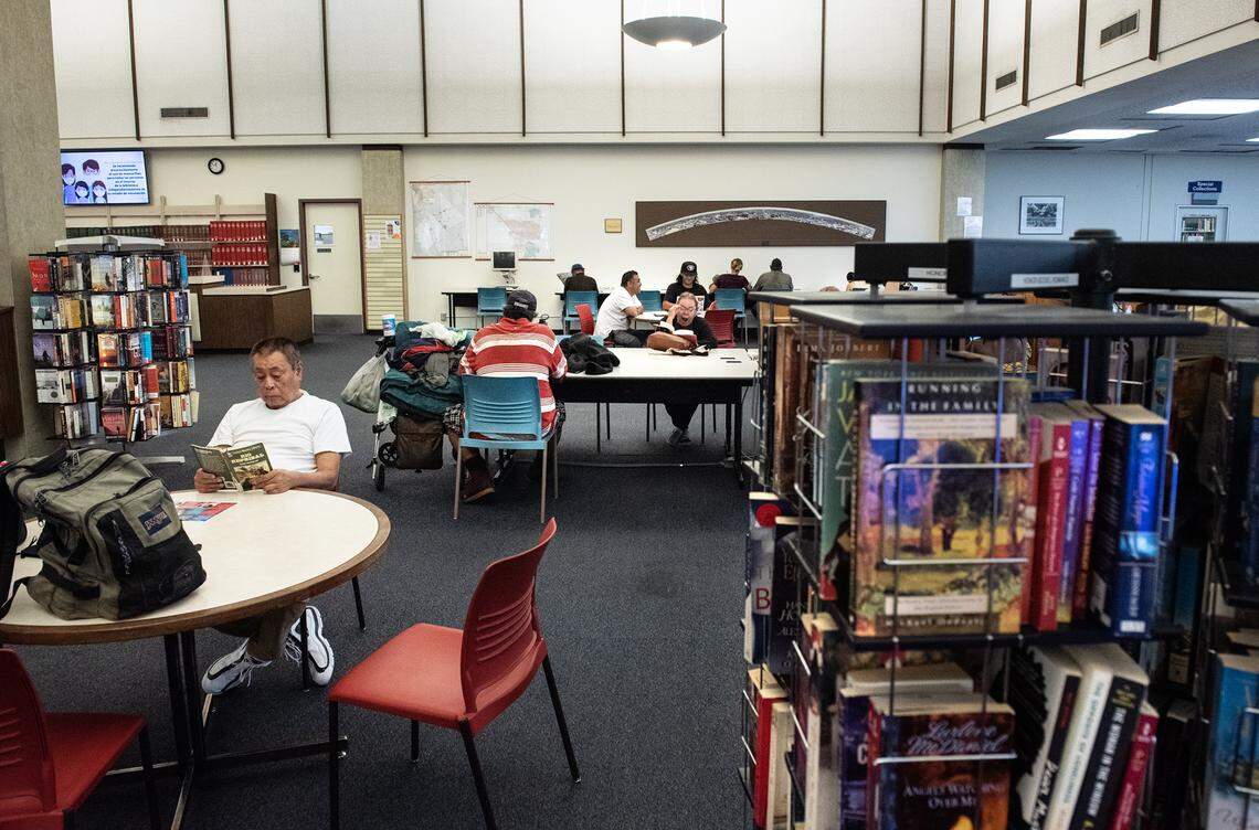 The Modesto library in Modesto, Calif., on Tuesday, September 6, 2022.