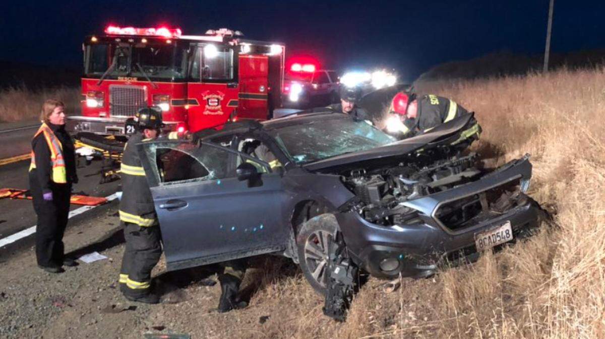 Crews from the Stanislaus Consolidated Fire Protection District responded to a two-vehicle collision with extrication required on Highway 4 near Dunton Road. One of the two people involved later died at a hospital, the California Highway Patrol reported.