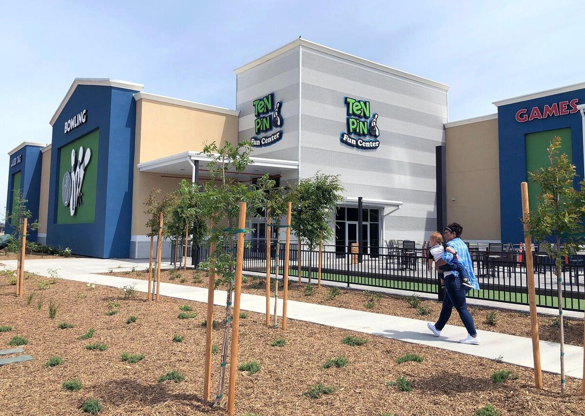 The exterior of Ten Pin Fun Center in Turlock, Calif. is pictured on Tuesday May 14, 2019. The business had a soft opening to the public today.