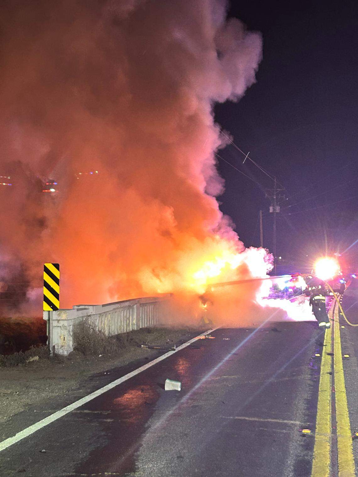 Four people died in a crash on the Oakdale-Waterford Highway near Claribel Road early Sunday morning, March 8, 2026, according to the Modesto Fire Department.