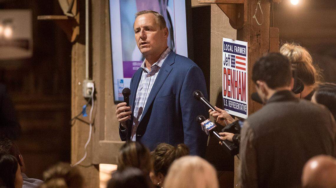 Jeff Denham, shown on election night, has conceded in the congressional race against Josh Harder.