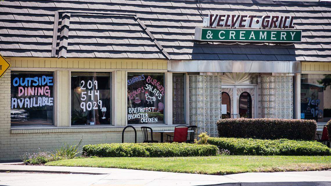 The Velvet Grill and Creamery on McHenry Avenue in Modesto, Calif., on Wednesday August 12, 2020.
