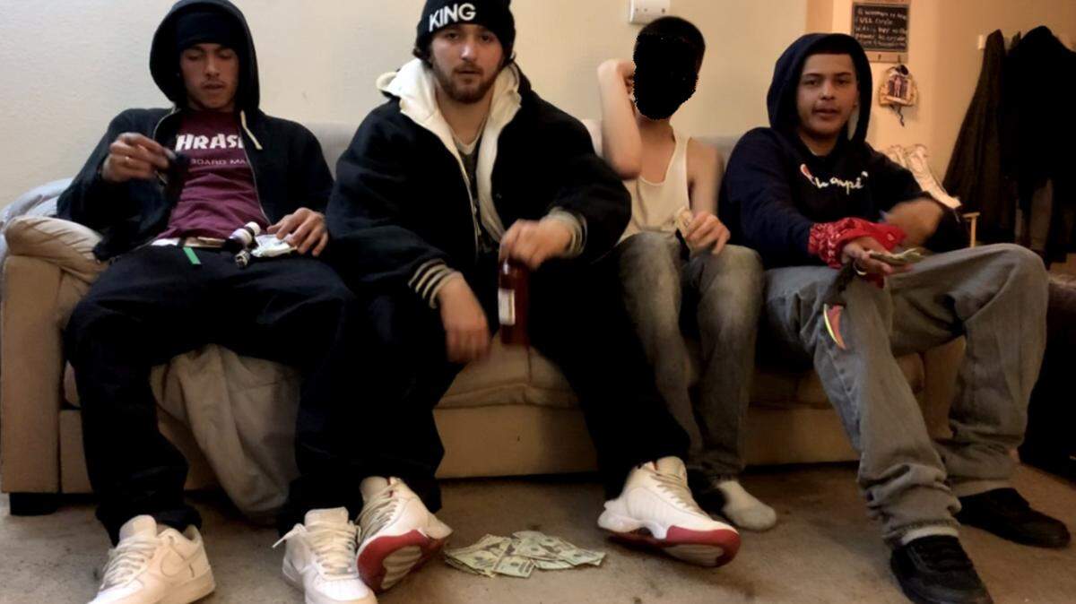From left: Aaron Araujo, Mason Salazar, unidentified 17-year-old, and Patron Salvador