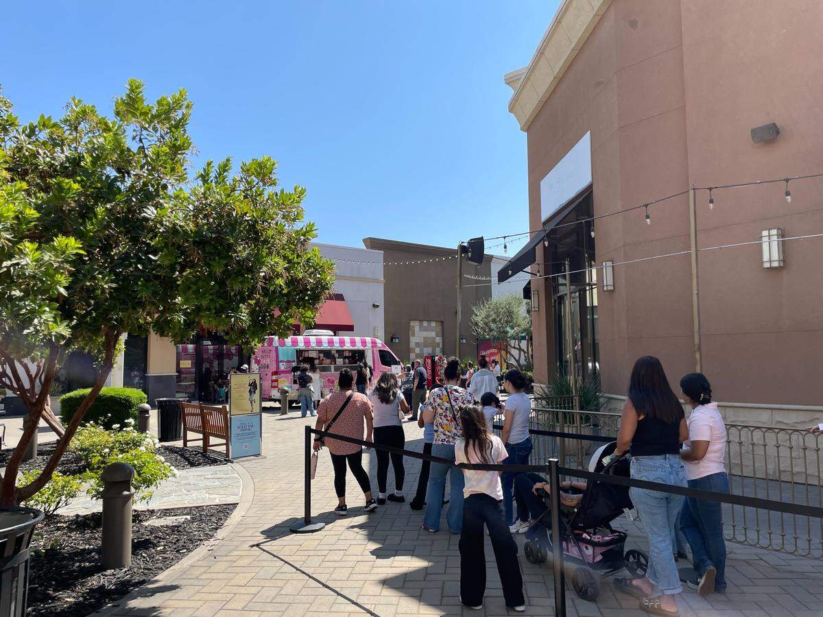 The Hello Kitty Cafe Truck at Vintage Faire Mall in Modesto on Sept. 6, 2025.