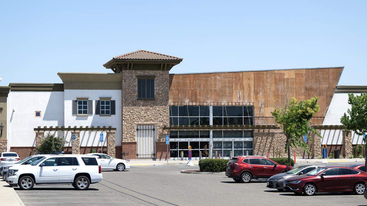 Former Best Buy store at Crossroads shopping center in Riverbank, Calif., Tuesday, July 4, 2023.