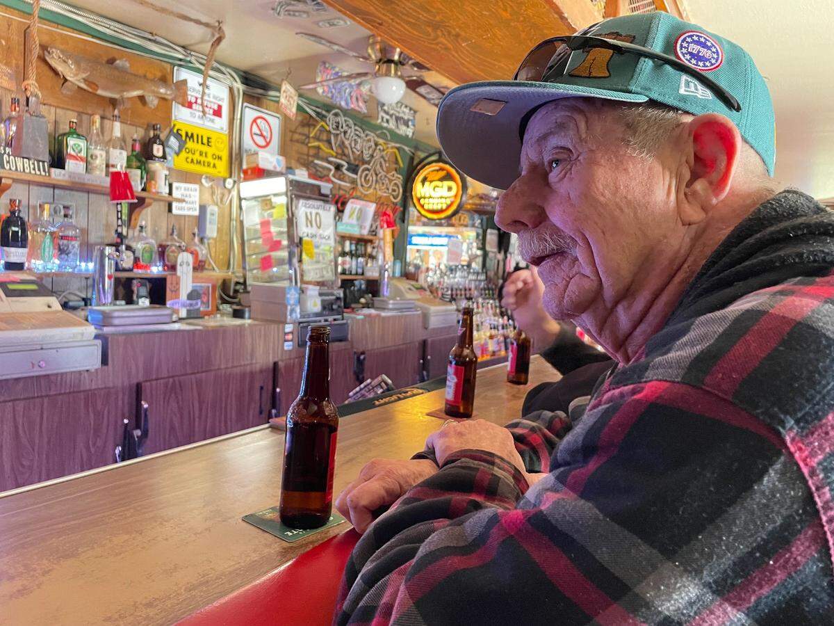 “If I ain’t fishing, I’m sitting here” said Mike Dilyeu, one of the many regulars at June Bug’s Bar.