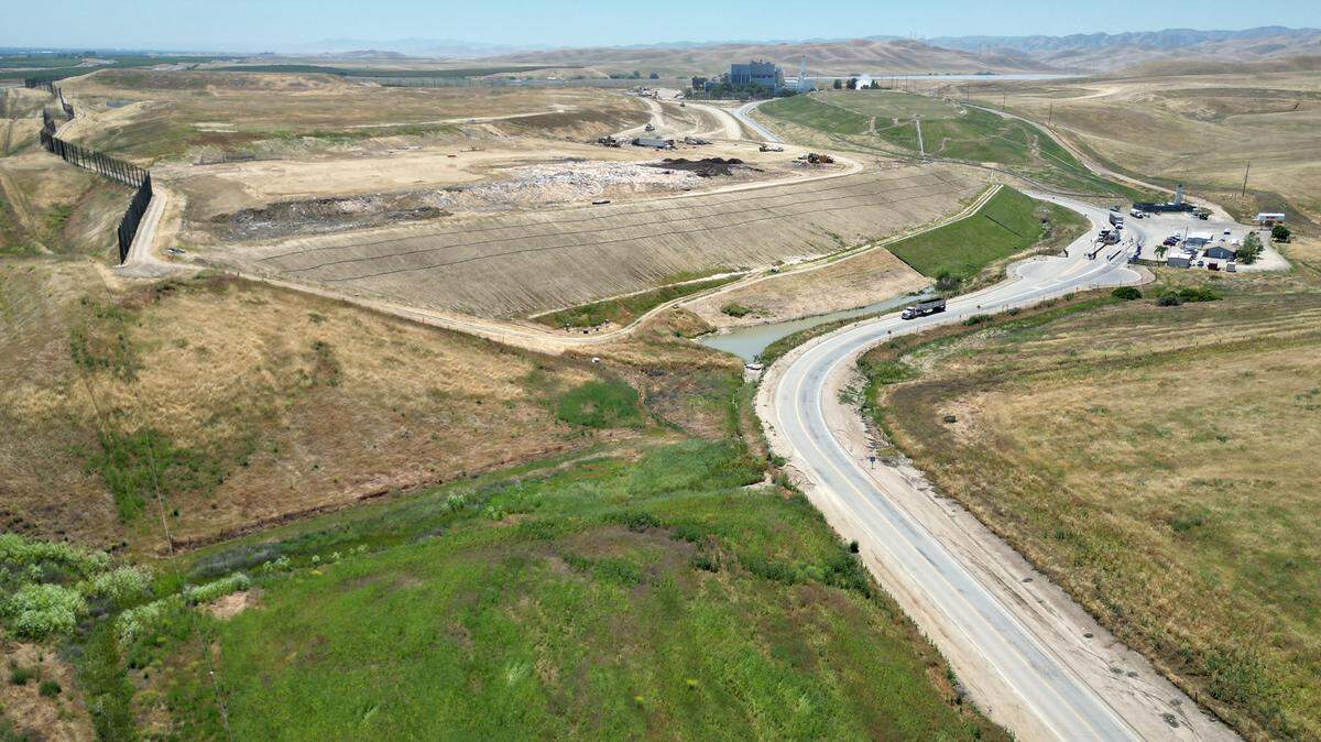 Covanta waste-to-energy plant and landfill on Fink Road near Crows Landing, Calif., Friday, May 19, 2023. The Covanta Stanislaus incinerator, burns at least 243, 000 tons of waste annually.