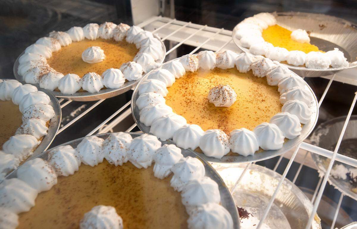 Banana Cream pie at Nation’s Giant Hamburgers on McHenry Avenue in Modesto, Calif., Wednesday, Nov.16, 2022.