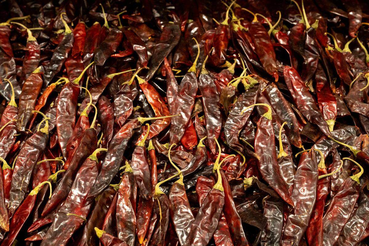 Dried peppers inside the new Vallarta Supermarkets store in Modesto, Tuesday, Feb. 4 , 2025.