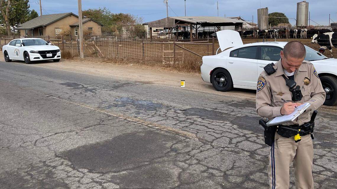 The scene of a fatal crash on Parker Road Oct. 20, 2021.