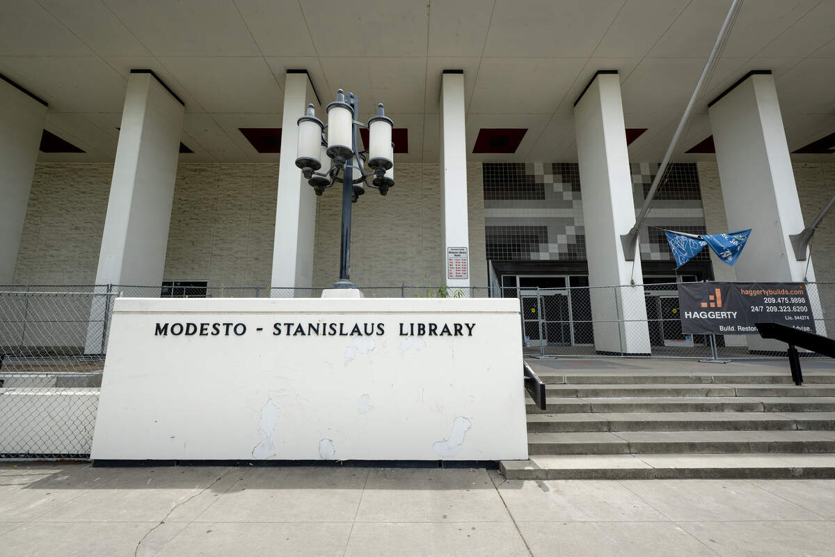 Modesto Library on I Street in Modesto, July 2, 2026.