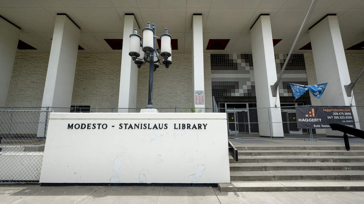 Modesto Library on I Street in Modesto, July 2, 2026.