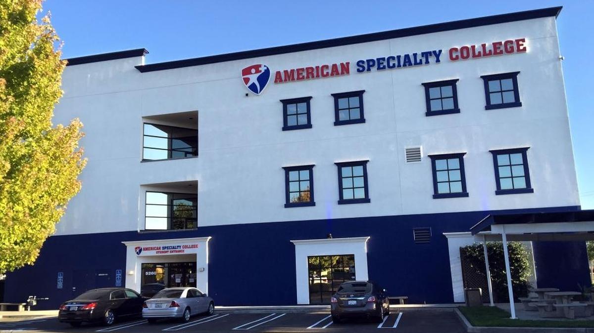 American Specialty College in Salida, Calif., is pictured in 2016. It closed four months after opening, and it later became Advanced College.