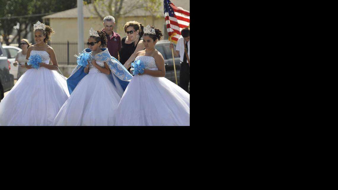 Queens and princesses from many corners of the Valley wore colorful dresses at the 100th annual Holy Ghost Festa in Los Banos. 

