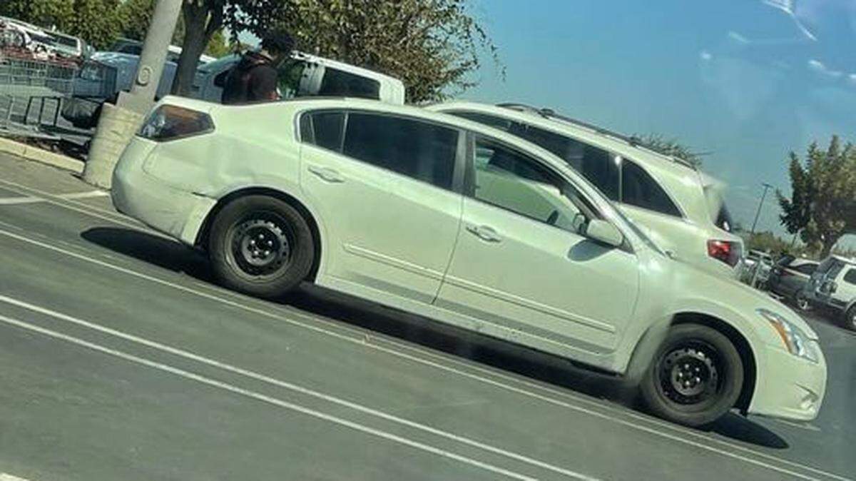 Modesto Police are looking for other victims of robbery suspects associated with this white Nissan Altima.