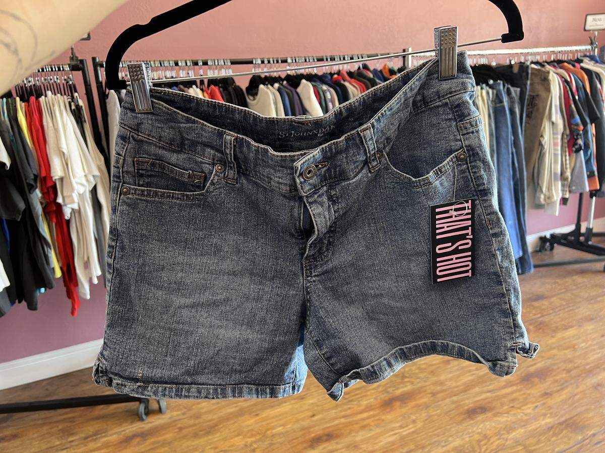 A pair of shorts for sale at Ambition Vintage, 1057 West Orangeburg Ave. in Modesto.