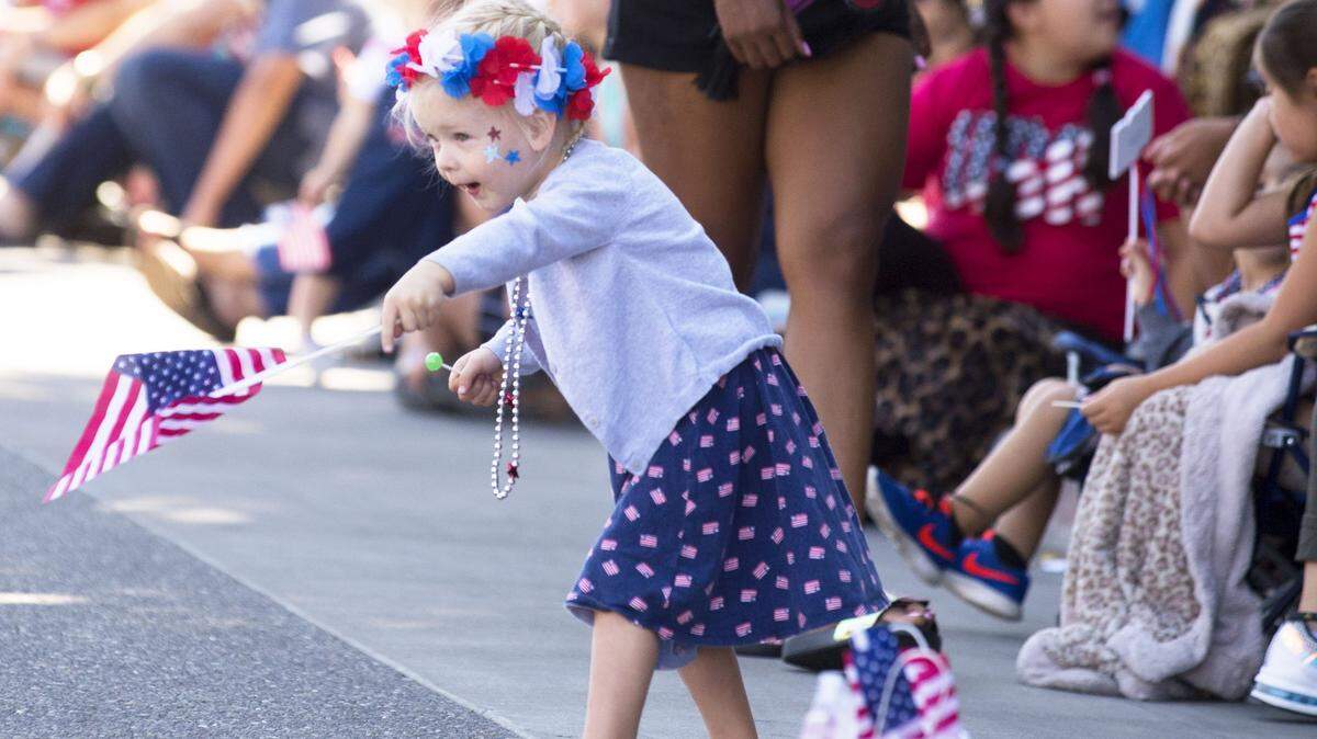 Charlotte Cross at Modesto’s last Fourth of July Parade — before the COVID-19 pandemic, in 2019.